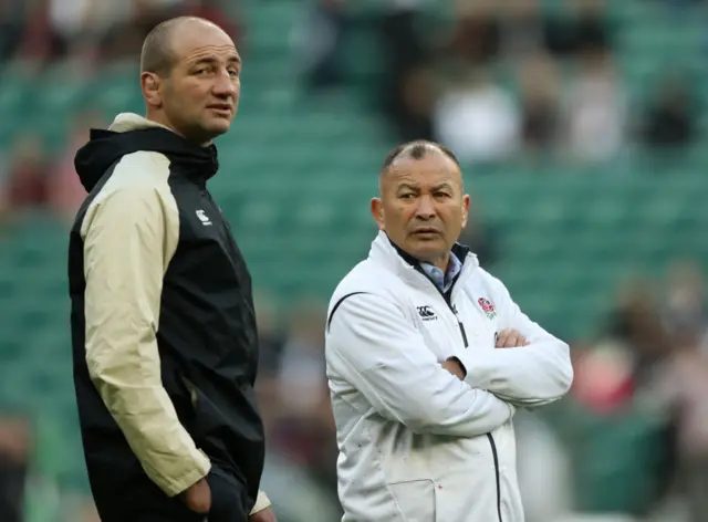 Steve Borthwick and Eddie Jones