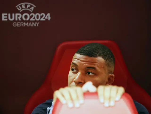 Kylian Mbappe on the bench