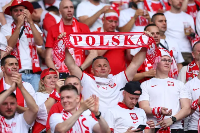 Poland fans in the stands