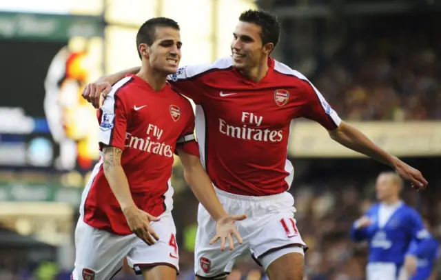 Cesc Fabregas and Robin van Persie