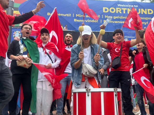 Turkey fans in Dortmund