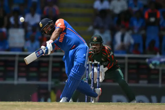 Rohit Sharma plays a shot