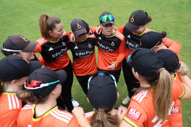 The Blaze team in a pre-match huddle