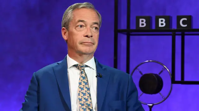 Nigel Farage takes part in a BBC Panorama interview