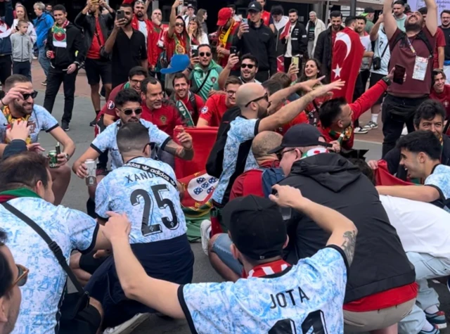 Portugal fans in Dortmund