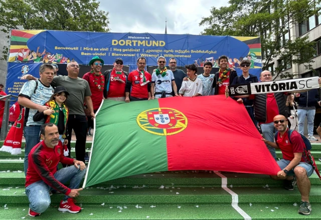 Portugal fans in Dortmund