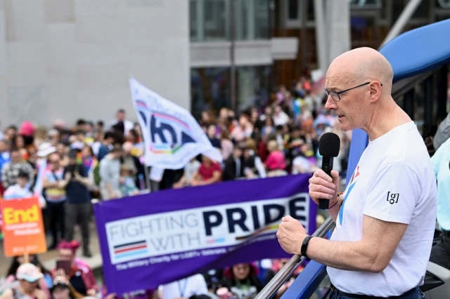 John Swinney at Edinburgh Pride