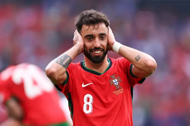 Bruno Fernandes of Portugal celebrates