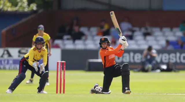 Charli Knott of Southern Vipers bats during the Charlotte Edwards Cup Semi Final match between South East Stars and Southern Vipers