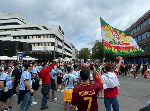 Portugal fans in Dortmund