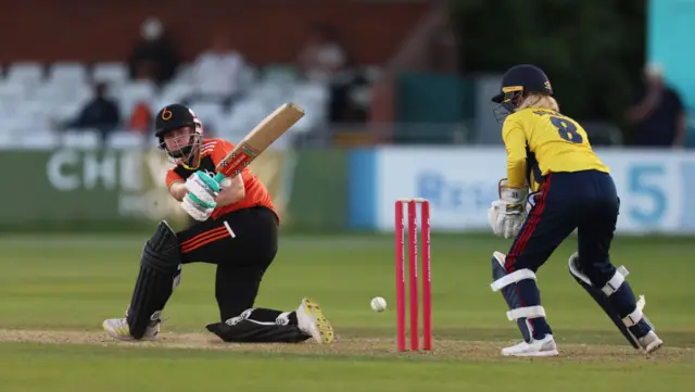 The Blaze's Kathryn Bryce batting in the Charlotte Edwards Cup final