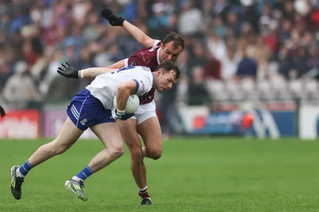 Jason Irwin in action against John Maher