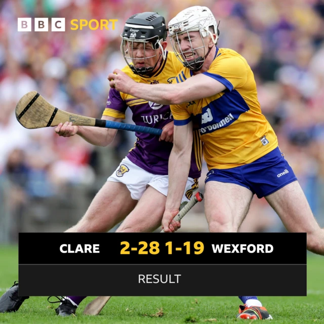 FT: Clare 2-28 Wexford 1-19