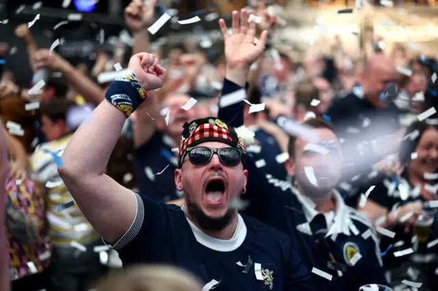 Scotland fans celebrate