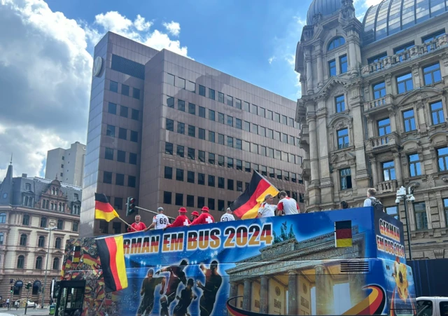 Germany fan bus in Frankfurt