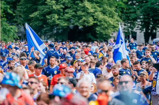 Scotland fans gather in Stuttgart