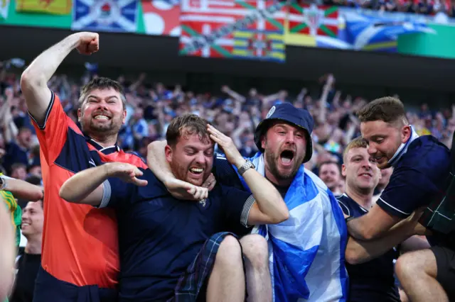 Scotland fans celebrate