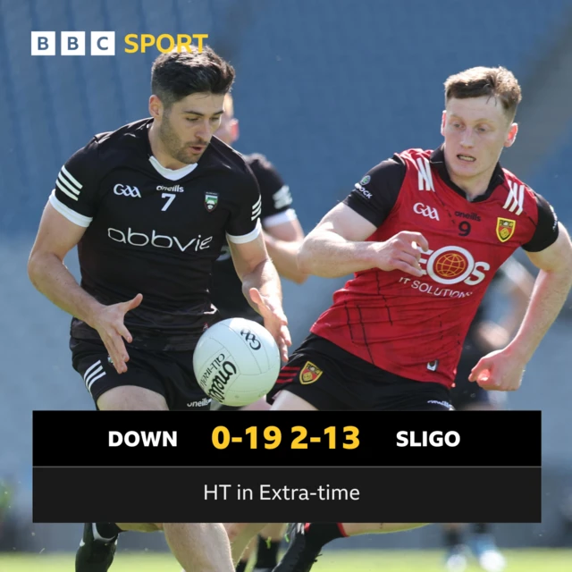 HT: Down 0-19 Sligo 2-13