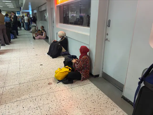 Passengers at Manchester Airport