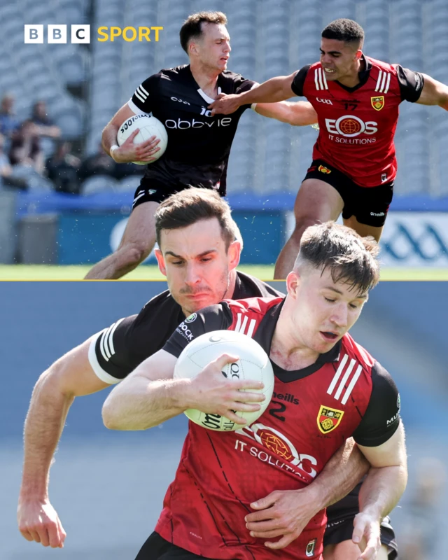 Action from Down v Sligo in the Tailteann Cup semi-final