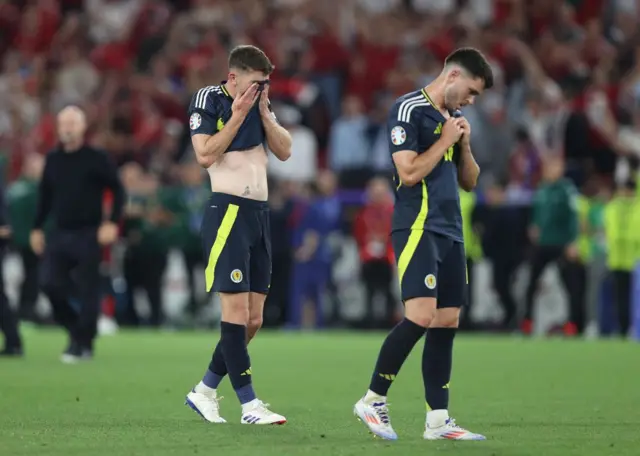 Scotland players in despair