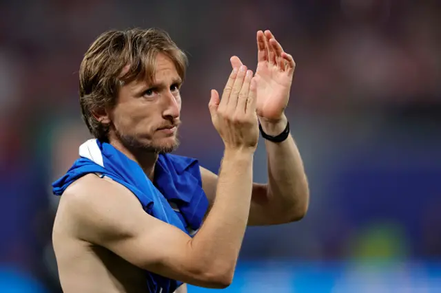 Luka Modric of Croatia disappointed