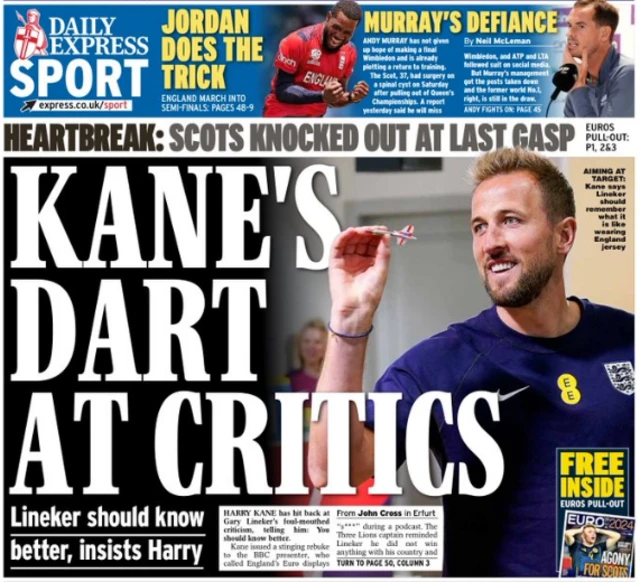 Daily Express back page