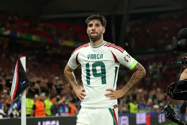 Hungary captain Dominik Szoboszlai wore Varga's shirt in tribute after the game