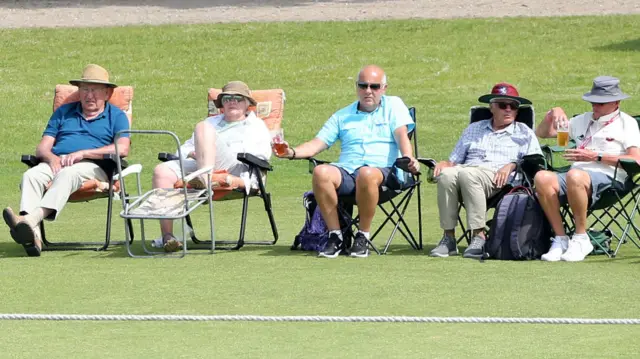 Cricket watchers at Canterbury