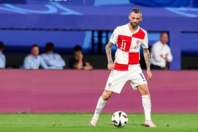 Marcelo Brozovic of Croatia runs