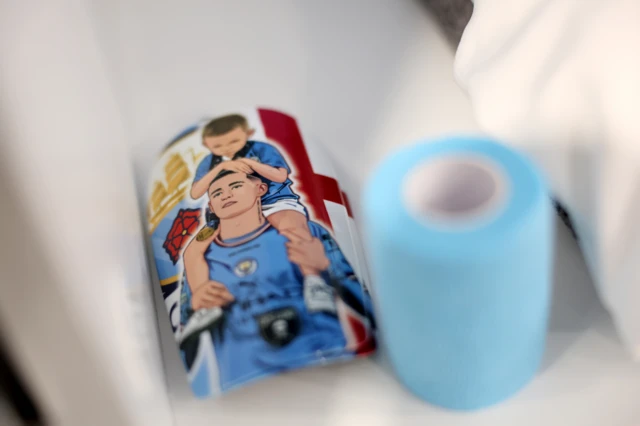 Phil Foden's shin pads