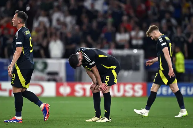 Scotland players look dejected