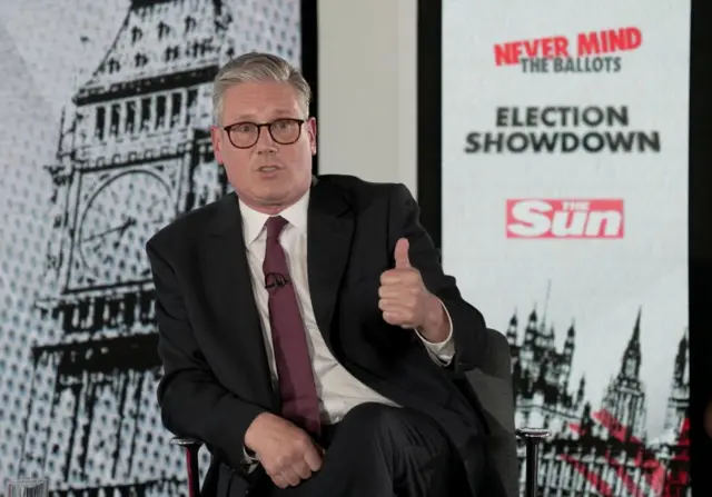 Keir Starmer at Sun newspaper election showdown Q&A