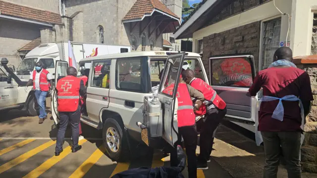 Ambulance carrying wounded