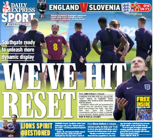 Daily Express back page