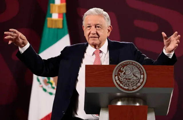 Andres Manuel Lopez Obrador in Mexico City yesterday