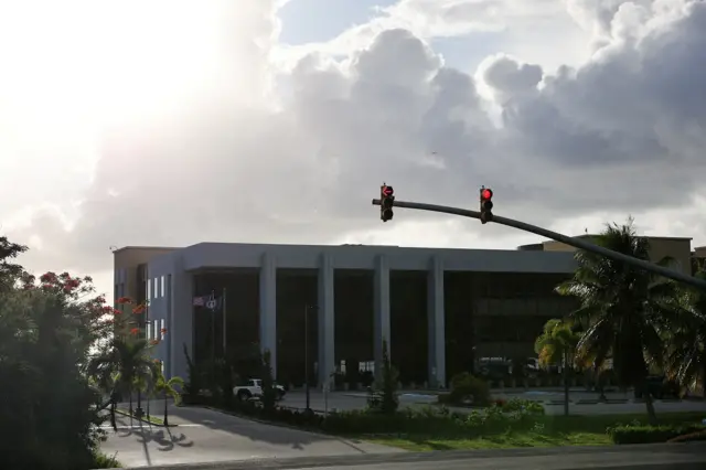 A shot of the US District Court in Saipan