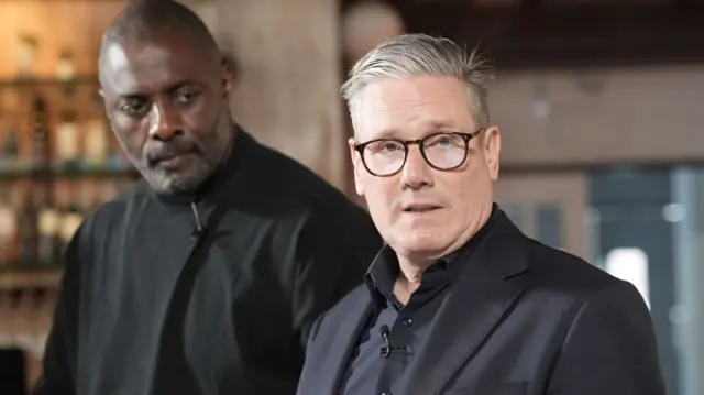 Keir Starmer and Idris Elba