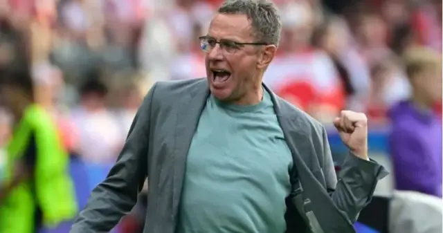 Ralf Rangnick celebrates