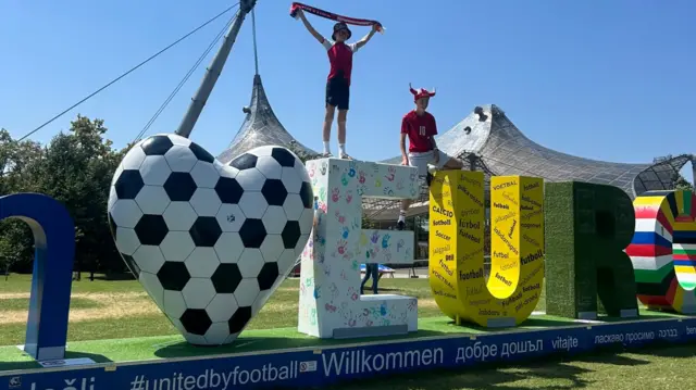 Denmark fans in the Olympic Park