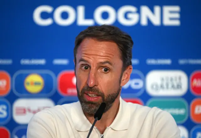 Gareth Southgate, Head Coach of England, speaks to the media