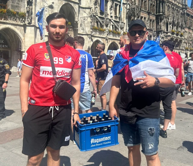 Serbia fans in Munich