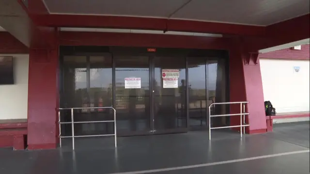 Doors at the airport in Saipan