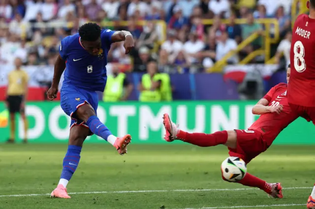 France's midfielder #08 Aurelien Tchouameni