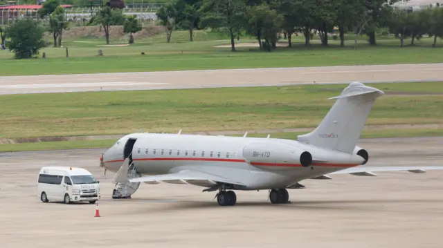 The plane in Bangkok earlier today