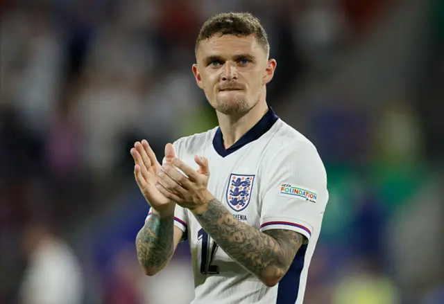 Kieran Trippier of England applauds the fans