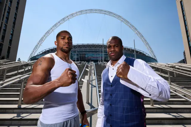 Anthony Joshua and Daniel Dubois face off