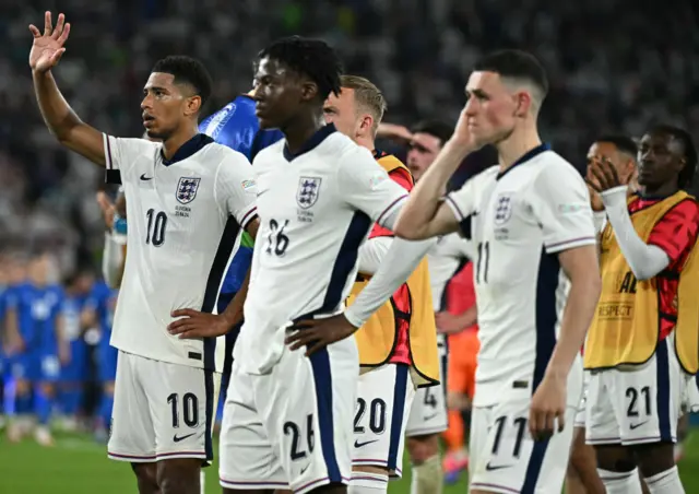 Jude Bellingham, Kobbie Mainoo and Phil Foden