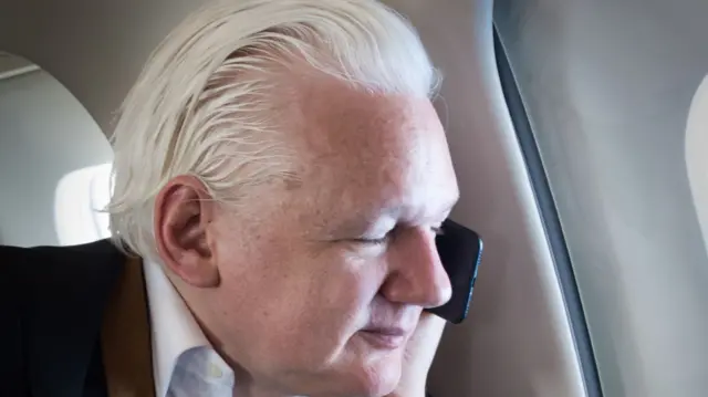 Assange on phone