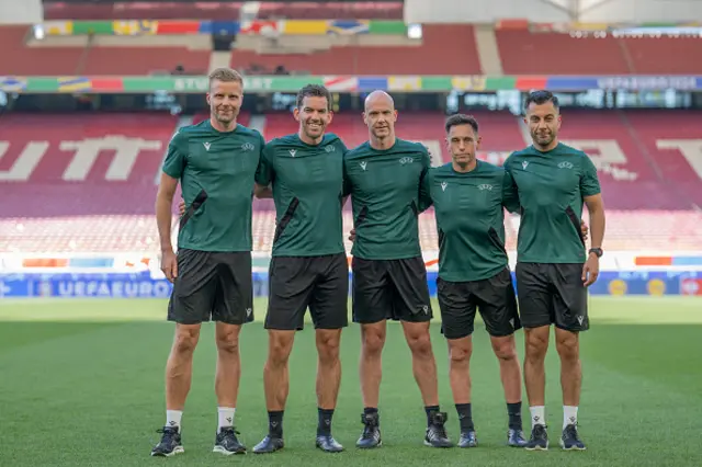 Referees team poses for a photo during Referees training session